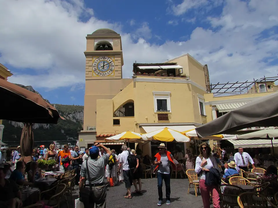 The Piazzetta in Capri.
